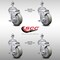 Service Caster 4 Inch SS Gray Polyurethane Wheel Swivel 1/2 Inch Threaded Stem Caster Set Brake SCC-SSTS20S414-PPUB-TLB-121315-4 - alternate 4